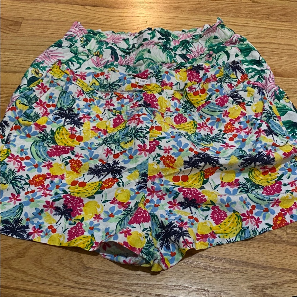 LOFT Floral and Striped Shorts bundle of 5 - Picture 7 of 7